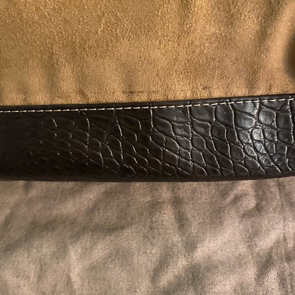 Suede laptop tote with brown accents - Picture 6 of 11